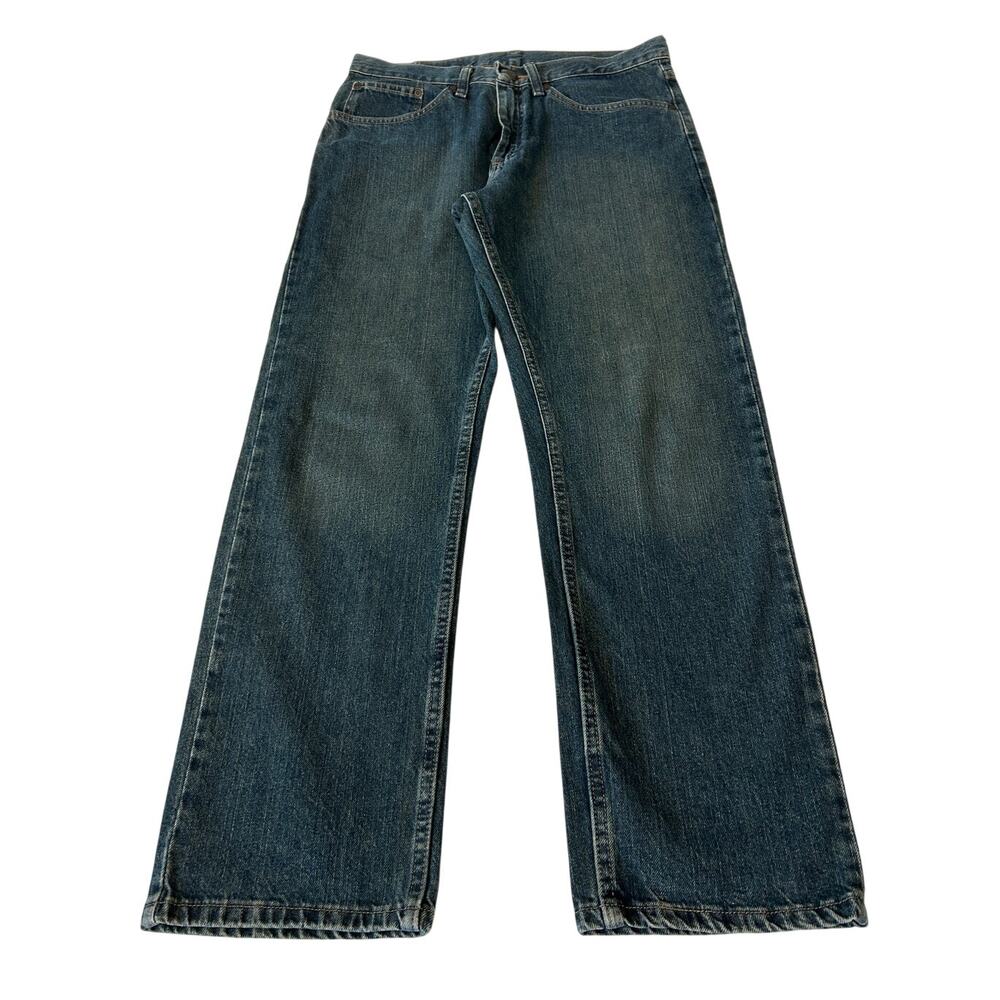 Wrangler Men's Regular Straight Jeans Size 33X30 Blue Denim Cotton 5 Premium